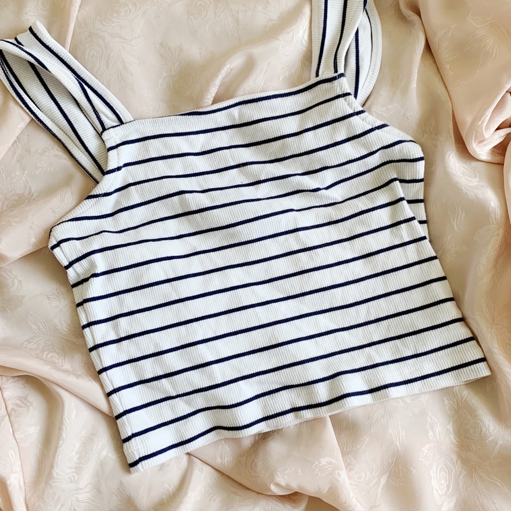 Striped Forever 21 crop top
